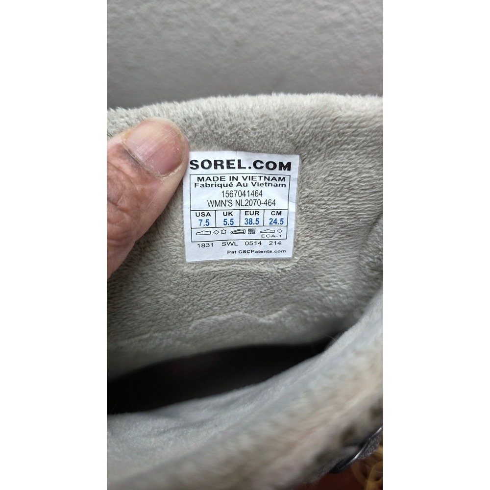 Sorel Nakiska Boots Womens 7.5 Blue Suede Knit‎ Quilted Winter NL2070-464 - Picture 6 of 7